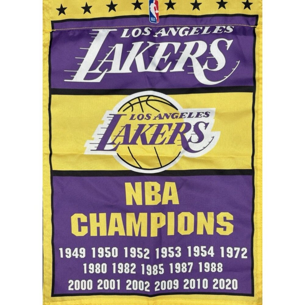 Los Angeles Lakers NBA 17 Times Champions Banner Flag Yard Flag Purple Yellow